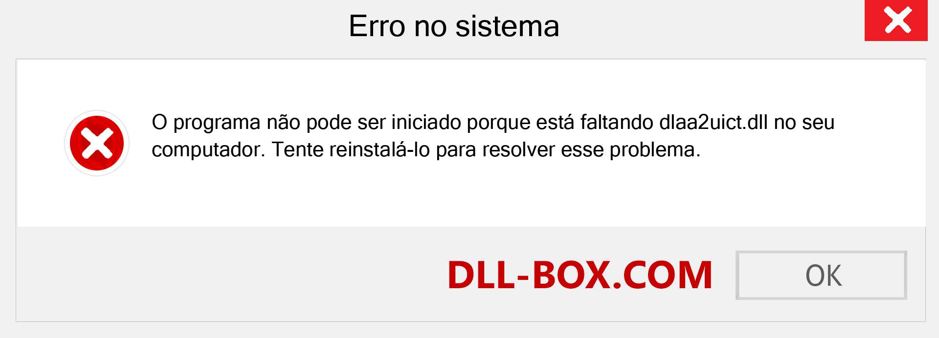 Arquivo dlaa2uict.dll ausente ?. Download para Windows 7, 8, 10 - Correção de erro ausente dlaa2uict dll no Windows, fotos, imagens